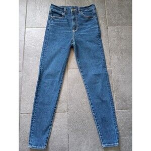 American Eagle Ne(x)t Level Stretch Indigo Blue Dark Wash Skinny Jeans Size 6